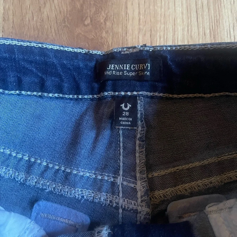 NWT True Religion Jennie Curvy Mid Rise Super Skinny Jeans - Picture 5 of 8
